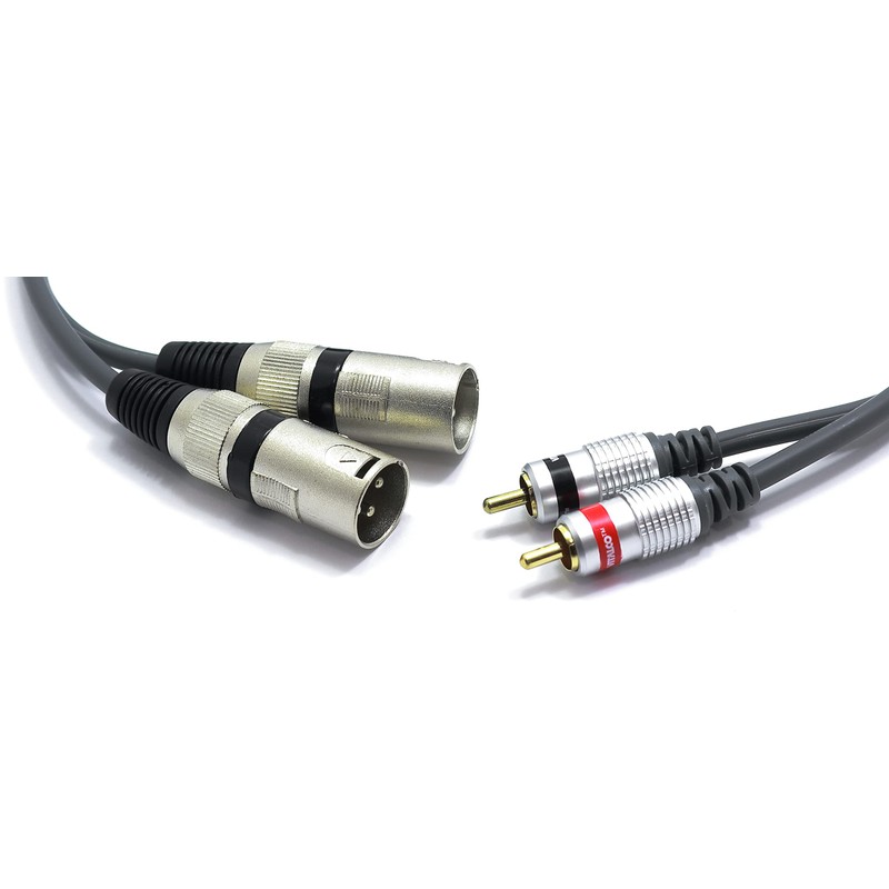 VITALCO 2x XLR Male to 2x RCA Stereo Cable 5