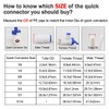 sourcing map Pack of 5 Hose Pipe Connection OD Quick