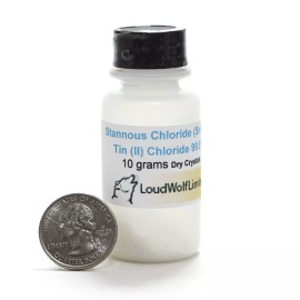 LOUD-WOLF Stannous Chloride, 10g, Add Water to Mix Your Own Gold Test Solution FROM USA
