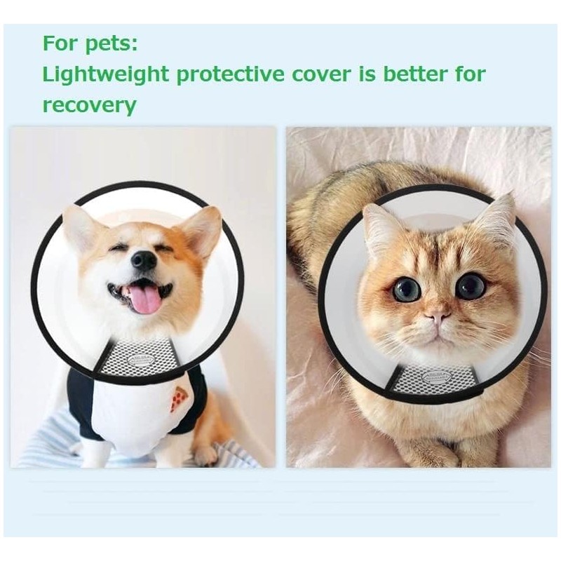 Voarge Pet Collar Protective Collar, Plastic Elizabethan Collar with Breathable