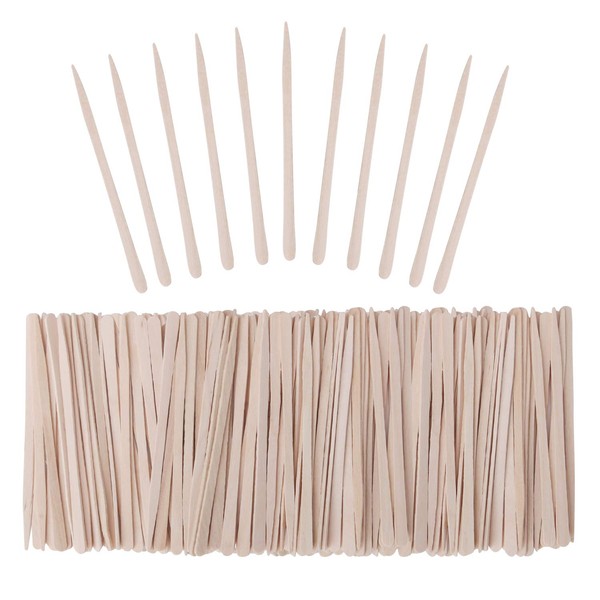 Senkary 600 Pieces Small Waxing Sticks Eyebrow Wax Sticks Wooden Wax Applicator Sticks for Hair Removal