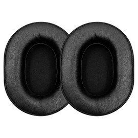 MusiDianTang Earpads Replacement for Audio Technica ATH M50X M50XBT M50RD M40X M30X M20X MSR7 SX1 Monitor Headphones, Ear Pads Cushions with Softer Protein Leather,Added Thickness(Black)