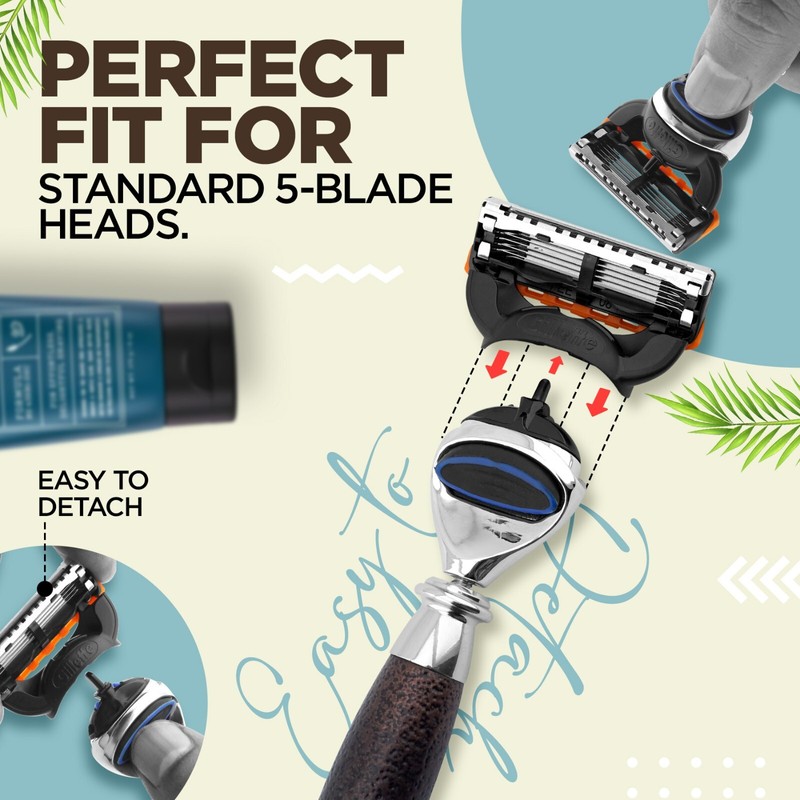 Haryali London Ergonomic 5 Edge Razor for Men, Easy Women’s