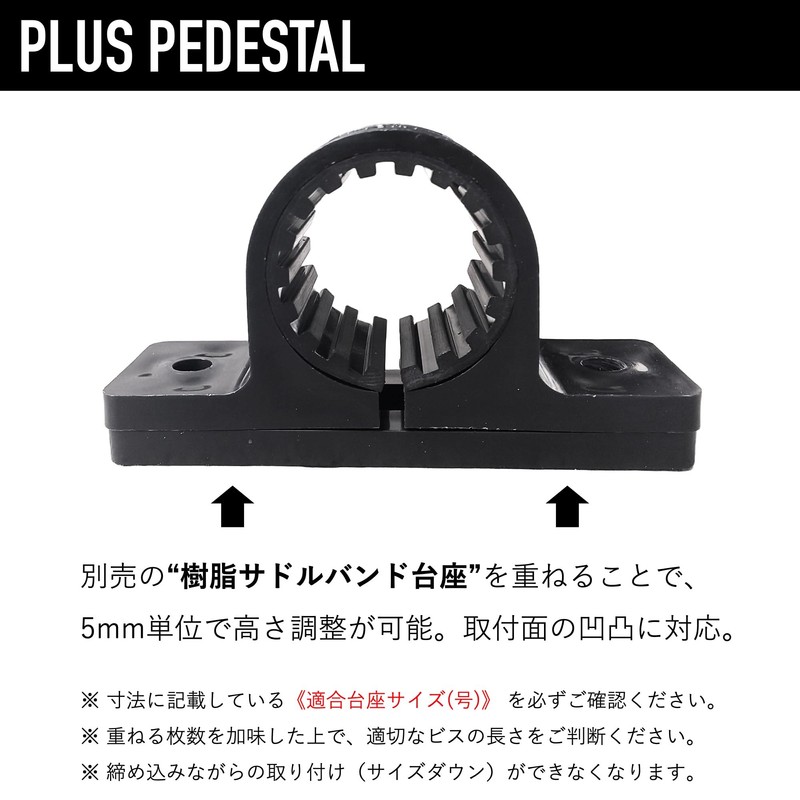 Kouei KFBS01B-1105 Vibration Proof Resin Saddle Band, 0.7 inch (18