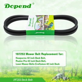 Dopend 532197253 197253 Deck Belt 1/2” x 101” for Craftsman YS4500, Husqvarna YTH18542, Poulan Pro 42 inch Riding Lawn Mower, Replaces 429636, 532419636, 532197253, 598559101, 592855001