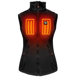 ActionHeat Women's 5V Heated Vest, Slim Lightweight Softshell with Battery Pack Black XS
