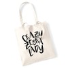 Crazy zebra lady tote bag