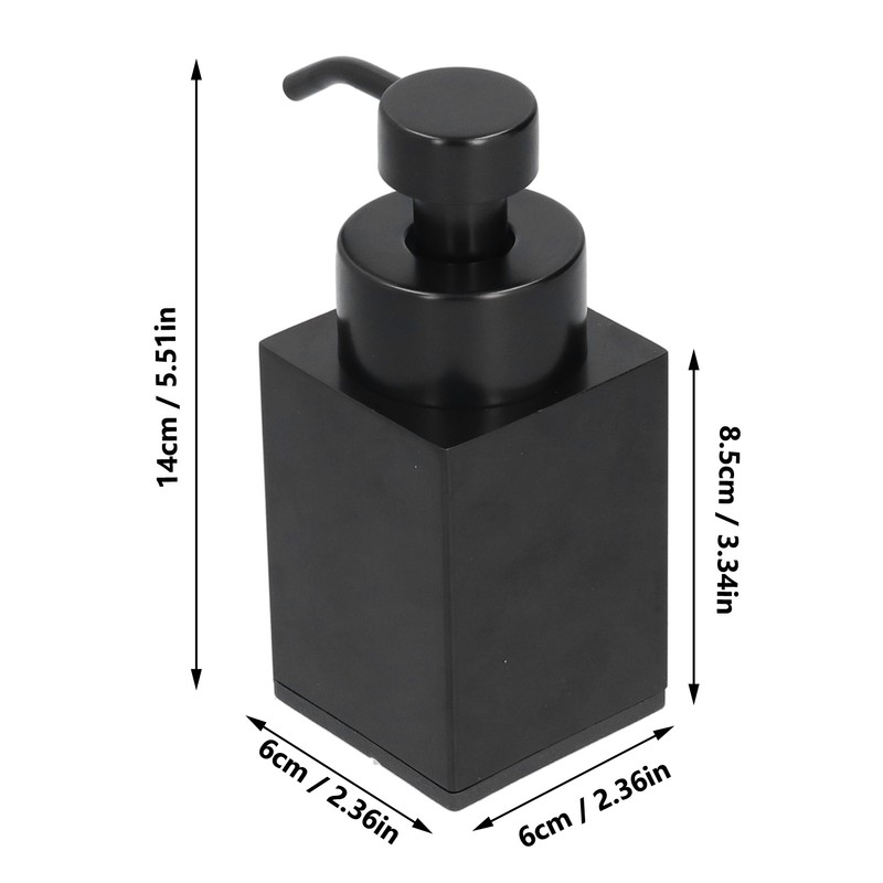 Soap Dispenser Black Multifunctional Safe Stainless Steel Sturdy Durable Reusable