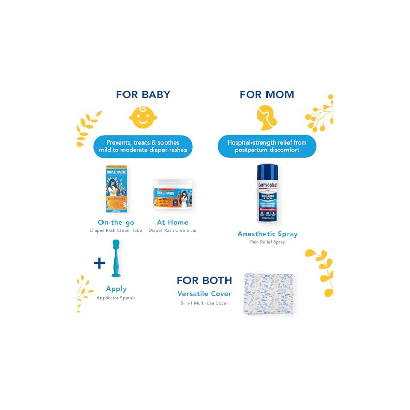 Triple Paste Mom & Baby Gift Set, New Baby Essentials,