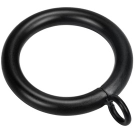 Thick Metal Curtain Rings, 1.25-Inch Inner Diameter, 0.24-Inch Wire Diameter,Fit up 1.1-inch Rods (Black-40pcs)