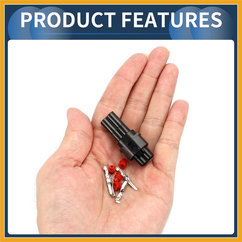 Partuto 2 Pin Waterproof Connector Plug, 2mm Series Male Female