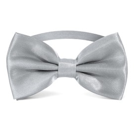 Silver Bow Tie Silver Bow Ties for Men Corbatines para Hombres Elegantes Tuxedo Silver Bowtie Pre Tied Grey Tie Clip on Bow Ties for Men Grey Toddler Bow Tie solid Bow Tie for Men for Prom Wedding