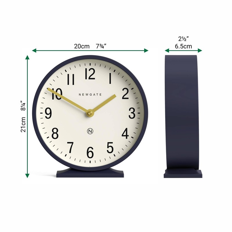 NEWGATE® Q Mantel Clock | Modern Classic Round Mantel Clock
