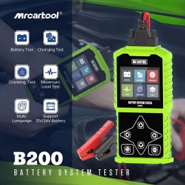 MRCARTOOL 12V/24V Car Battery Tester Battery Load Tester Battery Analyzer Diagnostic Tool