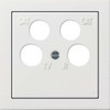Gira 0259112 Central Plate 4-Gang Fuba ECG Astro Pure White