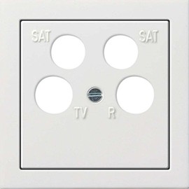 Gira 0259112 Central Plate 4-Gang Fuba ECG Astro Pure White