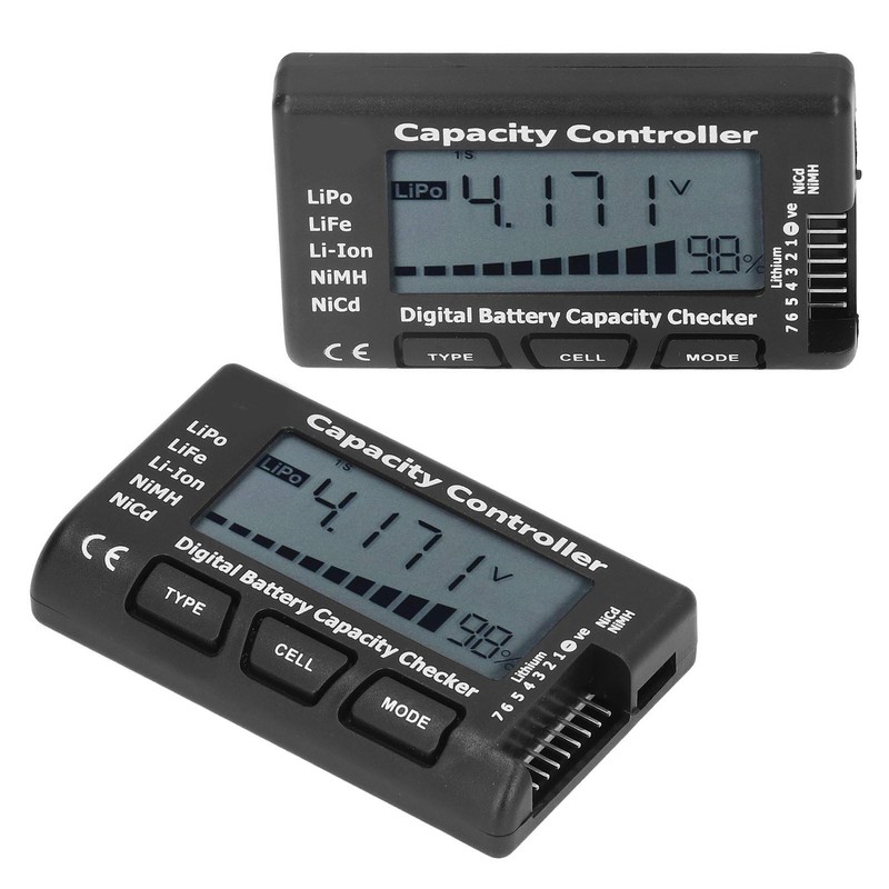 Digital Battery Capacity Checker Voltage Tester Capacity Percentage Meter for
