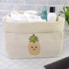 Azeeda Large 'Joyful Pineapple' Canvas Organiser/Storage Bag (OR00014706)