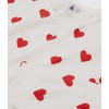 Petit Bateau Girls Pyjamas, White Marshmallow / Red Terkuit
