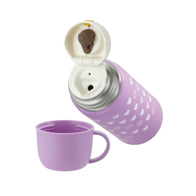 Thermos FJJ-602WF PL-P Vacuum Insulated 2-Way Bottle, 0.6L/0.63L Purple Pink