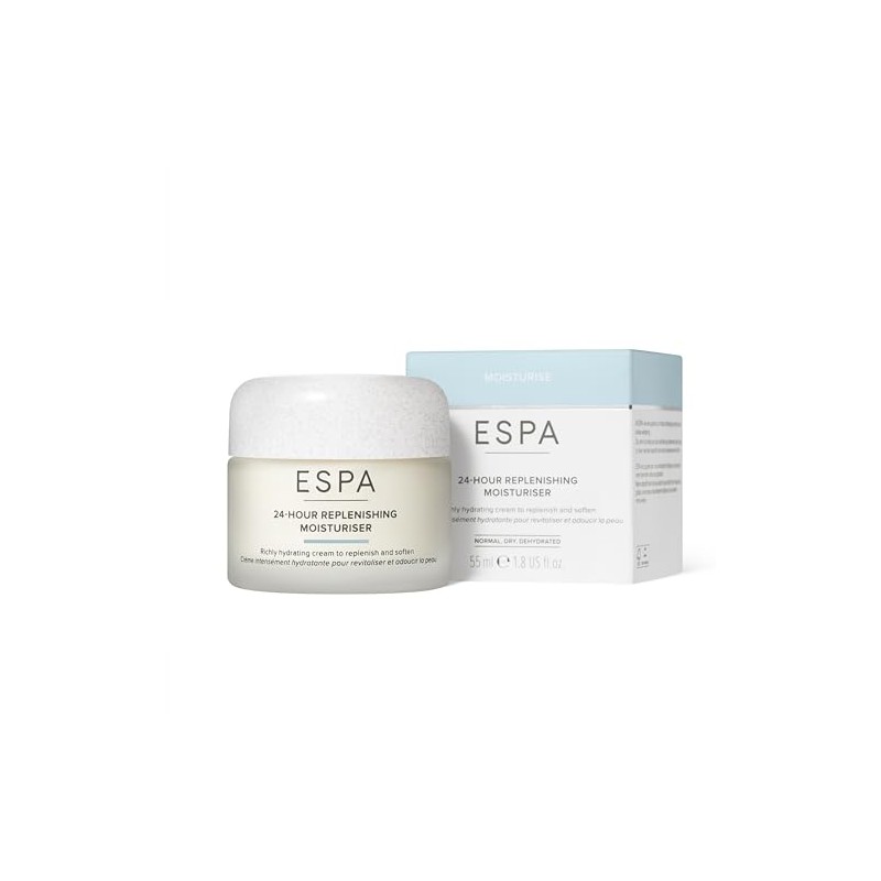 ESPA 24-Hour Replenishing Moisturiser 55ml, Rich Hydrating Face Cream