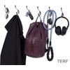 TERF® Polished Chrome Double Wall Mounted & Door Hat Coat