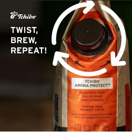 Tchibo Whole Bean Coffee - Röst Frisch Röstmeister - Dark-roasted Arabica Beans with Intense Flavor and Exquisite Aromas of Bittersweet Chocolate - Intensity 5/6, Acidity 1/6, Roast Level 6/6 - 6x 12 oz - Pack of 6