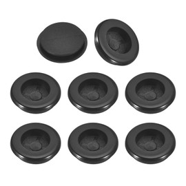 sourcing map 12Pcs Rubber Grommets 6/8" (20mm) Drill Hole, 3/4" (16mm) ID Single Sided Hole Plugs Ring Gasket for Firewall Cable Wire Protecting, Black