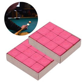 KENANLAN Tip Chalk 24pcs NoSlip Tip Chalk Billiard Pool Dry Chalk Accessories Stick Chalk (Red)