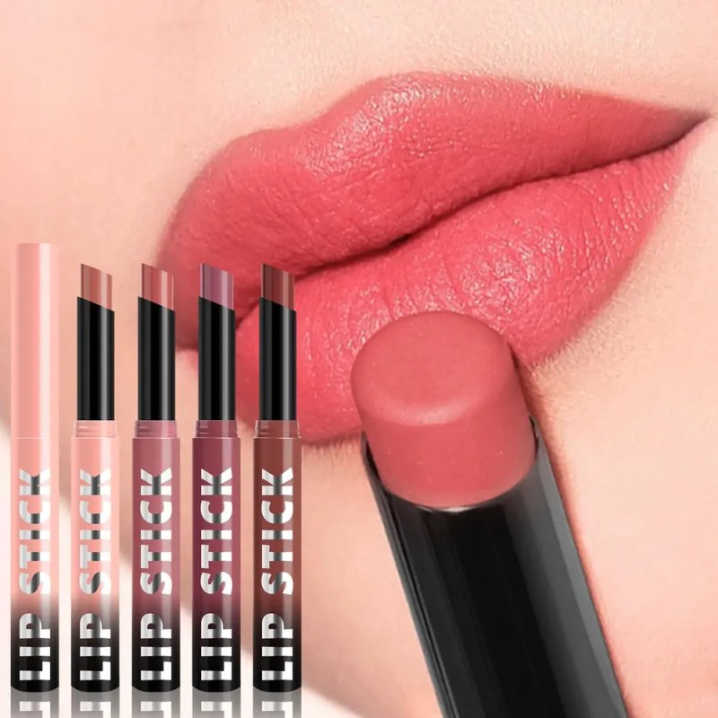 Labial Para Mujer Velvet Waterproof Duradero Set De 4 Nu