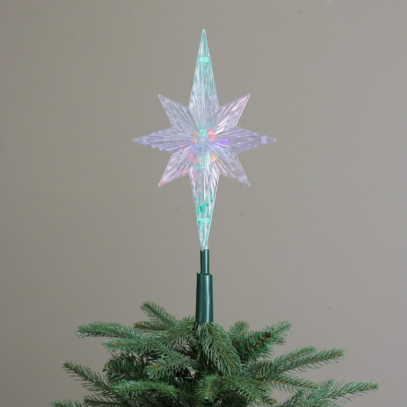 Kurt Adler 11.25-Inch UL Polar Star Treetop with LED Color-Changing