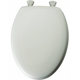 Mayfair 144ECA-000 White Elongated Traditional Wood Toilet Seat