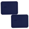 Pyrex 7211-PC 6 Cup Blue Food Storage Replacement Lid (2-Pack)