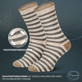 2 Pairs of Alpaca Socks – Warm Wool Socks for Men and Women – Breathable Socks, Made of Fine Wool - Beige, size: 43-46