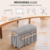 NICEEC Spandex Stretch Piano Bench Cover with Skirt Removable Ottoman