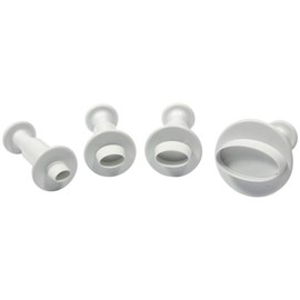 PME MO154 Oval Plunger Cutters, Small, Medium, Large, X-Large Sizes, Set of 4