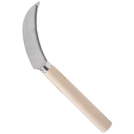Zenport K206 Stainless Steel Sickle with Wood Handle, 4.3-Inch Blade
