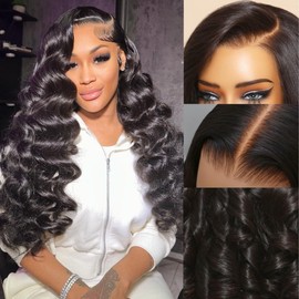 Nadula Bye Bye Knots Wig Body Wave 7x5 Invisible Knots HD Lace Front Put on and Go Glueless Wigs Human Hair Pre Plucked Pre Cut Hairline 180% Density 14inch