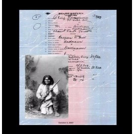 Geronimo Photo + DEATH CERTIFICATE, Apache Chief NATIVE AMERICAN Indian