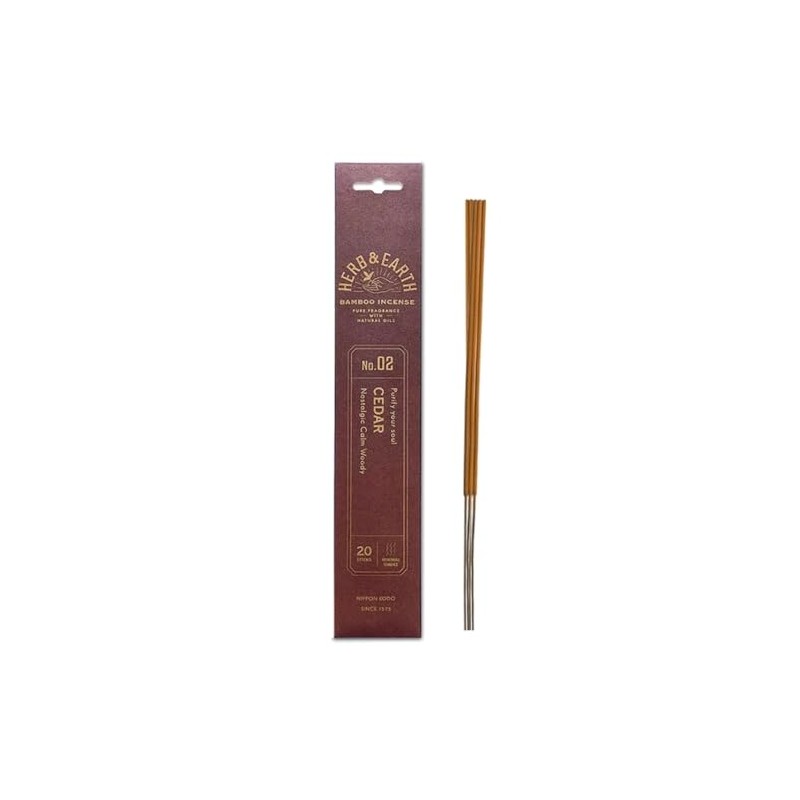 HERB & EARTH H&E Bamboo Incense - Cedar - 20