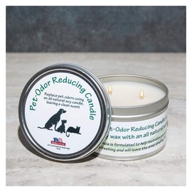 The Candle Cottage PO101 Pet Odor Reducing Candle - Fraser Fir - Highly-Scented Soy Candle, Made in USA, Long Burning Hours, Lead-Free Wick, 12 Oz