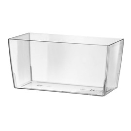 1.30cm Rectangular Clear Plastic Plant Pot Planter