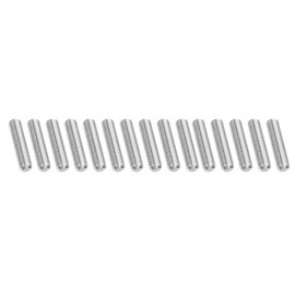 PATIKIL 3/8"-16 UNC 304 Stainless Steel Fully Threaded Rod, 15Pcs 1.6" Length Long Threaded Screw Right Hand Threads All Threaded Rod Studs for Anchoring Bolt, Clamps, Hangers and U-Bolts