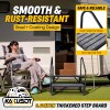 KAXUSDT 2 Step RV Steps with 2 Handrails Portable Stairs