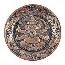 Something Different IN_22638 Incense Holder Plate | Ganesh | 1pc. 218g, Brown