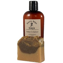 Cedar and Amber Soap and Lotion Set