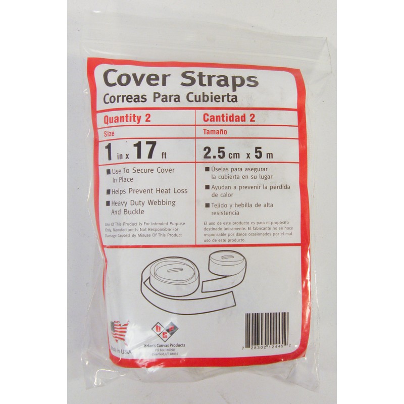 17' (204") Cooler Cover Straps for Evaporative Swamp Cooler Covers