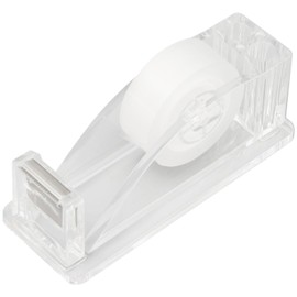 QILIMA Tape Dispenser Contemporary Ultra Clear Acrylic, 18MM*25M,1 Roll - Refillable Sticky Tape Dispenser for Home and Office