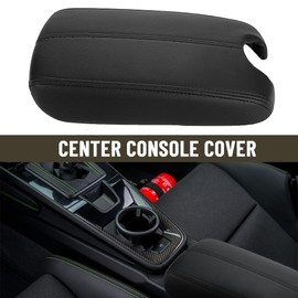 Guteauto Car Armrest Cover Replacement for Honda Accord 2008-2012 PU Leather Center Console Protector Pad Automobile Waterproof Box Mat Interior Decor Accessories (Black)
