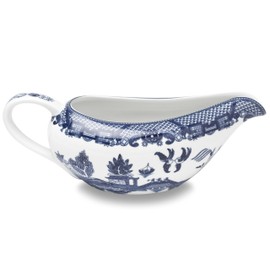 HIC Harold Import Co. YK-337 HIC Blue Willow Gravy Boat, Fine White Porcelain, 20-Ounces
